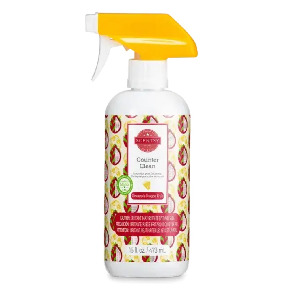 NEW SEALED Scentsy Counter Clean Spray Cleaner Pineapple Dragon Fruit 16 fl oz